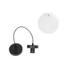 GLOBOSTAR® AGROS 61591 Μοντέρνο Κρεμαστό Φωτιστικό Οροφής με Ντουί 1 x E27 AC 220-240V Αδιάβροχο IP65 - Λευκό & Μαύρο - Μ20 x Π20 x Υ22cm