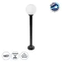 GLOBOSTAR® AGROS 61596 Φωτιστικό Κολωνάκι Κήπου με Ντουί 1 x E27 AC 220-240V Αδιάβροχο IP65 - Λευκό & Μαύρο - Μ20 x Π20 x Υ100cm