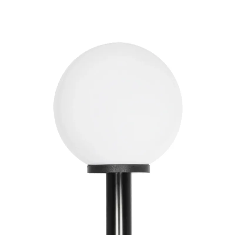 GLOBOSTAR® AGROS 61597 Φωτιστικό Κολωνάκι Κήπου με Ντουί 1 x E27 AC 220-240V Αδιάβροχο IP65 - Λευκό & Μάυρο - Μ30 x Π30 x Υ240cm