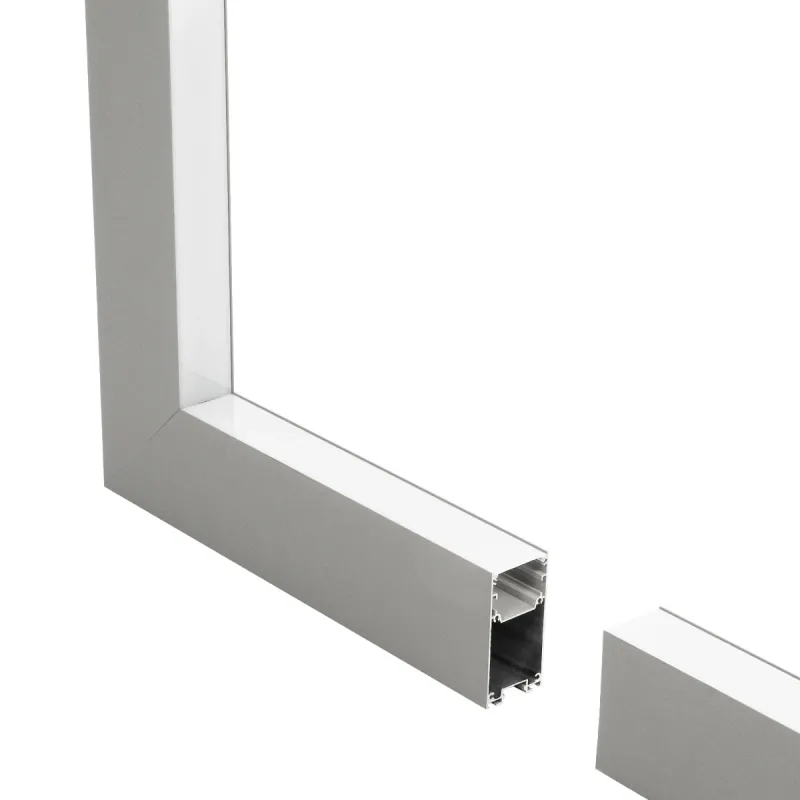 GLOBOSTAR® ALP-CORNER-IN90 LUMILINE 61771 Επιφανειακό / Κρεμαστό Προφίλ Αλουμινίου Γωνία με Λευκό Γαλακτερό Πατητό Κάλυμμα για Ταινίες LED IP20 - Γκρι Ανθρακί Ματ - Μ30 x Π3.5 x Υ7cm