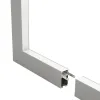 GLOBOSTAR® ALP-CORNER-IN90 LUMILINE 61771 Επιφανειακό / Κρεμαστό Προφίλ Αλουμινίου Γωνία με Λευκό Γαλακτερό Πατητό Κάλυμμα για Ταινίες LED IP20 - Γκρι Ανθρακί Ματ - Μ30 x Π3.5 x Υ7cm