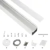 GLOBOSTAR® ALP-LINEAR BRIGHTRAIL 61774-3M Επιφανειακό / Κρεμαστό / Επιτοίχιο Προφίλ Αλουμινίου με Λευκό Γαλακτερό Πατητό Κάλυμμα για Ταινίες LED IP20 - Λευκό Ματ - Μ300 x Π5 x Υ7.5cm