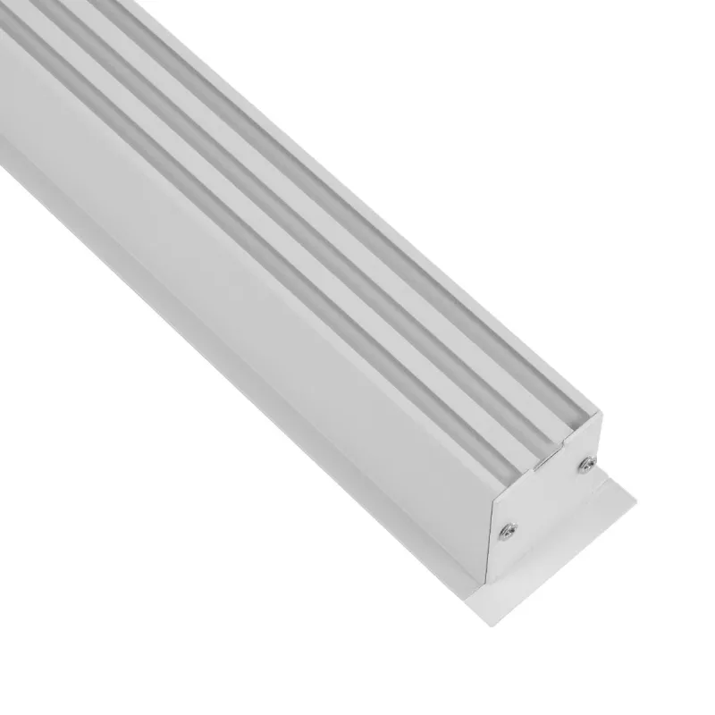 GLOBOSTAR® ALP-LINEAR RECESSA 61785-3M Χωνευτό Προφίλ Αλουμινίου με Λευκό Γαλακτερό Πατητό Κάλυμμα για Ταινίες LED IP20 - Λεuκό Ματ - Μ300 x Π3.5 x Υ4cm