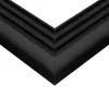 GLOBOSTAR® ALP-CORNER-SIDE90 RECESSA 61789 Χωνευτό Προφίλ Αλουμινίου Γωνία με Λευκό Γαλακτερό Πατητό Κάλυμμα για Ταινίες LED IP20 - Μαύρο Ματ - Μ30 x Π3.5 x Υ4cm