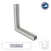 GLOBOSTAR® ALP-CORNER-SIDE90 RECESSA 61790 Χωνευτό Προφίλ Αλουμινίου Γωνία με Λευκό Γαλακτερό Πατητό Κάλυμμα για Ταινίες LED IP20 - Γκρι Ανθρακί Ματ - Μ30 x Π3.5 x Υ4cm