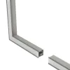 GLOBOSTAR® ALP-CORNER-SIDE90 RECESSA 61790 Χωνευτό Προφίλ Αλουμινίου Γωνία με Λευκό Γαλακτερό Πατητό Κάλυμμα για Ταινίες LED IP20 - Γκρι Ανθρακί Ματ - Μ30 x Π3.5 x Υ4cm