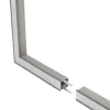GLOBOSTAR® ALP-CORNER-SIDE90 RECESSA 61790 Χωνευτό Προφίλ Αλουμινίου Γωνία με Λευκό Γαλακτερό Πατητό Κάλυμμα για Ταινίες LED IP20 - Γκρι Ανθρακί Ματ - Μ30 x Π3.5 x Υ4cm