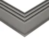 GLOBOSTAR® ALP-CORNER-SIDE90 RECESSA 61790 Χωνευτό Προφίλ Αλουμινίου Γωνία με Λευκό Γαλακτερό Πατητό Κάλυμμα για Ταινίες LED IP20 - Γκρι Ανθρακί Ματ - Μ30 x Π3.5 x Υ4cm