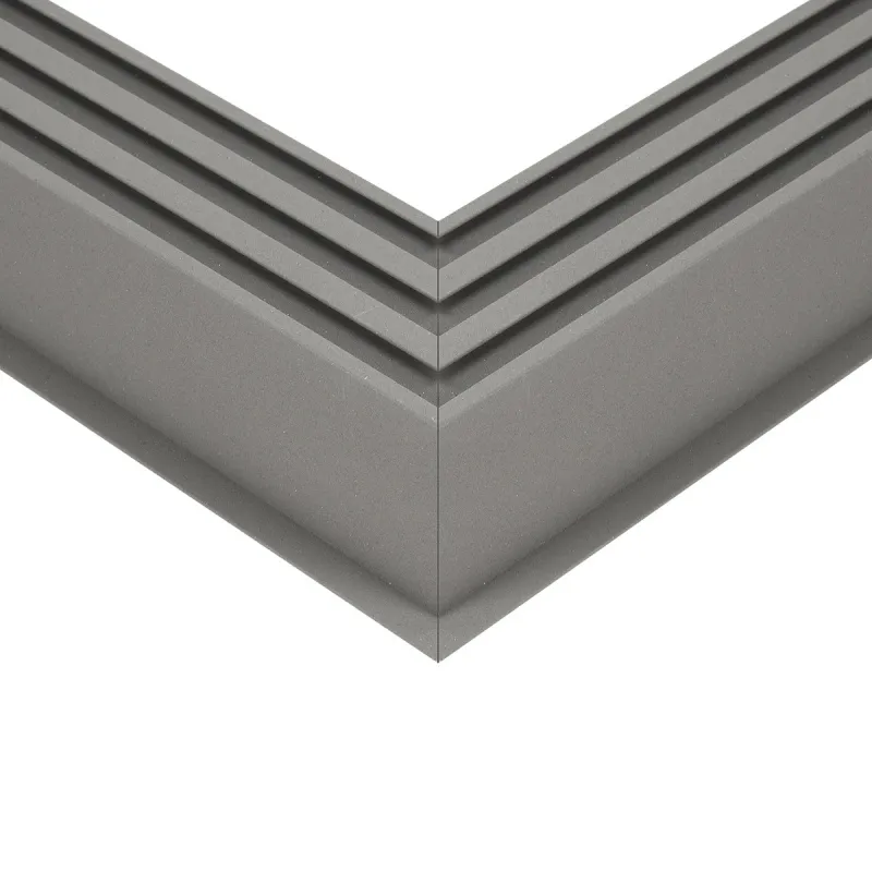 GLOBOSTAR® ALP-CORNER-SIDE90 RECESSA 61790 Χωνευτό Προφίλ Αλουμινίου Γωνία με Λευκό Γαλακτερό Πατητό Κάλυμμα για Ταινίες LED IP20 - Γκρι Ανθρακί Ματ - Μ30 x Π3.5 x Υ4cm