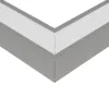 GLOBOSTAR® ALP-CORNER-SIDE90 RECESSA 61790 Χωνευτό Προφίλ Αλουμινίου Γωνία με Λευκό Γαλακτερό Πατητό Κάλυμμα για Ταινίες LED IP20 - Γκρι Ανθρακί Ματ - Μ30 x Π3.5 x Υ4cm