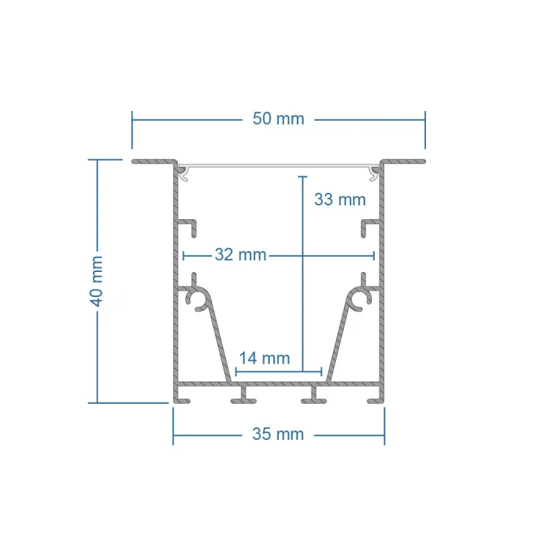 GLOBOSTAR® ALP-CORNER-SIDE90 RECESSA 61790 Χωνευτό Προφίλ Αλουμινίου Γωνία με Λευκό Γαλακτερό Πατητό Κάλυμμα για Ταινίες LED IP20 - Γκρι Ανθρακί Ματ - Μ30 x Π3.5 x Υ4cm