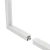 GLOBOSTAR® ALP-CORNER-IN90 RECESSA 61791 Χωνευτό Προφίλ Αλουμινίου Γωνία με Λευκό Γαλακτερό Πατητό Κάλυμμα για Ταινίες LED IP20 - Λευκό Ματ - Μ30 x Π3.5 x Υ4cm