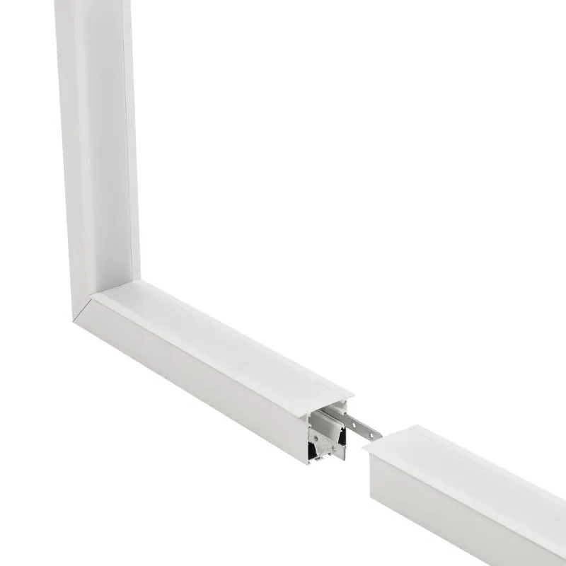 GLOBOSTAR® ALP-CORNER-IN90 RECESSA 61791 Χωνευτό Προφίλ Αλουμινίου Γωνία με Λευκό Γαλακτερό Πατητό Κάλυμμα για Ταινίες LED IP20 - Λευκό Ματ - Μ30 x Π3.5 x Υ4cm