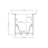 GLOBOSTAR® ALP-CORNER-IN90 RECESSA 61791 Χωνευτό Προφίλ Αλουμινίου Γωνία με Λευκό Γαλακτερό Πατητό Κάλυμμα για Ταινίες LED IP20 - Λευκό Ματ - Μ30 x Π3.5 x Υ4cm