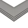 GLOBOSTAR® ALP-CORNER-IN90 RECESSA 61793 Χωνευτό Προφίλ Αλουμινίου Γωνία με Λευκό Γαλακτερό Πατητό Κάλυμμα για Ταινίες LED IP20 - Γκρι Ανθρακί Ματ - Μ30 x Π3.5 x Υ4cm