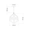 GLOBOSTAR® CUBE 00801 Μοντέρνο Κρεμαστό Φωτιστικό Οροφής με Ντουί 1 x E27 AC 220-240V IP20 - Μαύρο - Μ25 x Π25 x Υ25cm