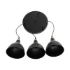 GLOBOSTAR® RADE 203-0127 Μοντέρνο Κρεμαστό Φωτιστικό Οροφής με Ντουί 3 x E27 AC 220-240V IP20 - Μαύρο & Χάλκινο - Μ40 x Π40 x Υ40cm