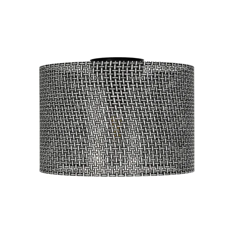 GLOBOSTAR® CILIO 203-0152 Μοντέρνο Φωτιστικό Οροφής με Ντουί 1 x E27 AC 220-240V IP20 - Μαύρο - Μ30 x Π30 x Υ22cm