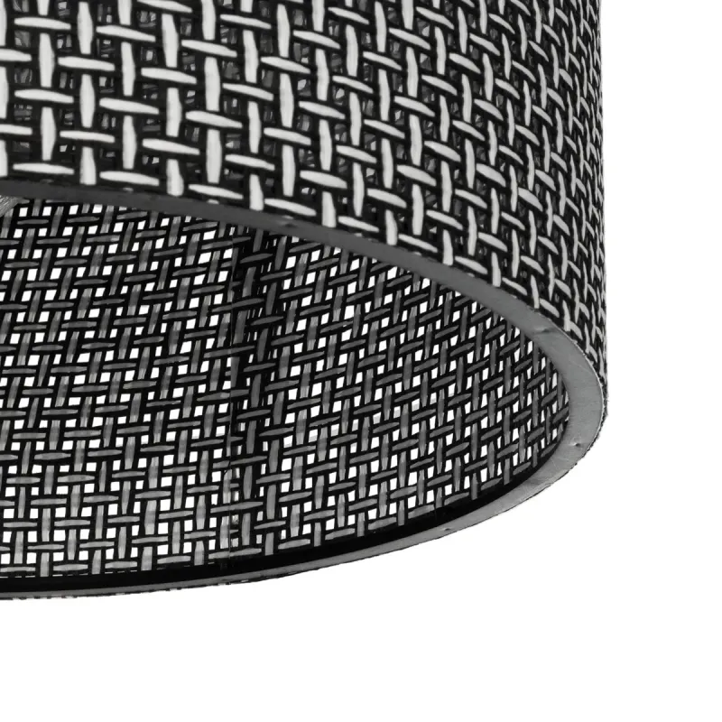 GLOBOSTAR® CILIO 203-0152 Μοντέρνο Φωτιστικό Οροφής με Ντουί 1 x E27 AC 220-240V IP20 - Μαύρο - Μ30 x Π30 x Υ22cm