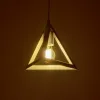 GLOBOSTAR® TRIANGLE 203-0163 Μοντέρνο Κρεμαστό Φωτιστικό Οροφής με Ντουί 1 x E27 AC 220-240V IP20 - Λευκό - Μ24 x Π24 x Υ22cm