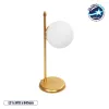GLOBOSTAR® GLOBUS 203-0182 Μοντέρνο Επιτραπέζιο Φωτιστικό Πορτατίφ με Ντουί 1 x E27 AC 220-240V IP20 - Χρυσό & Λευκό - Μ21 x Π17 x Υ45cm