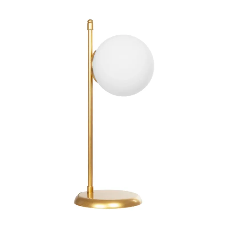 GLOBOSTAR® GLOBUS 203-0182 Μοντέρνο Επιτραπέζιο Φωτιστικό Πορτατίφ με Ντουί 1 x E27 AC 220-240V IP20 - Χρυσό & Λευκό - Μ21 x Π17 x Υ45cm