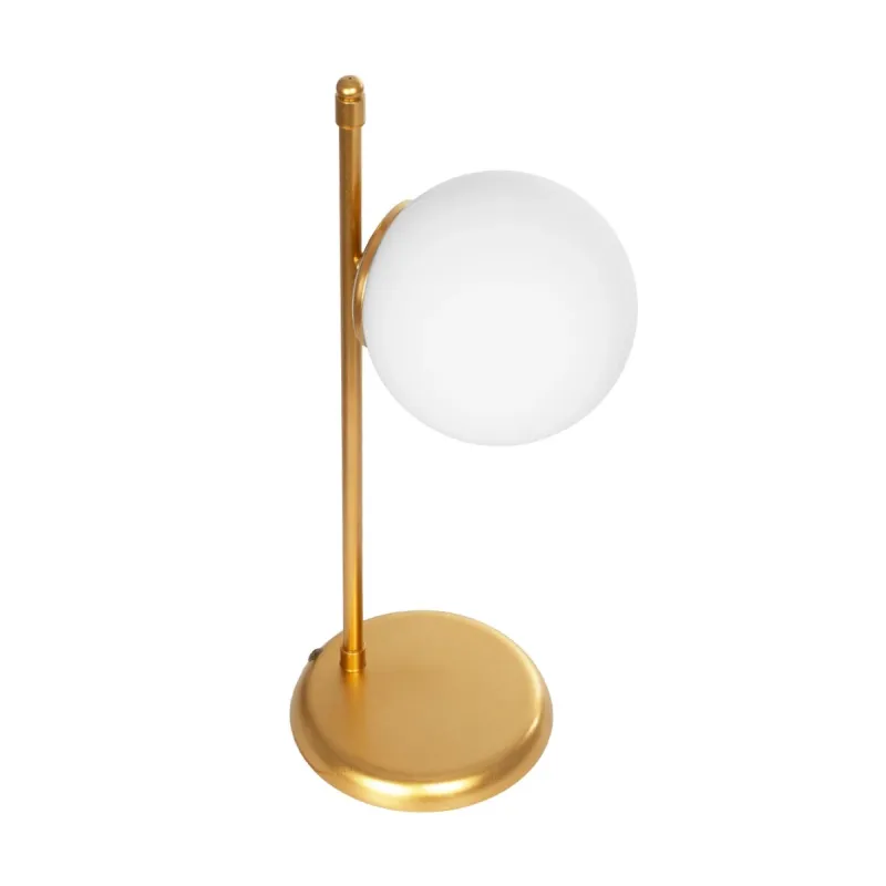 GLOBOSTAR® GLOBUS 203-0182 Μοντέρνο Επιτραπέζιο Φωτιστικό Πορτατίφ με Ντουί 1 x E27 AC 220-240V IP20 - Χρυσό & Λευκό - Μ21 x Π17 x Υ45cm