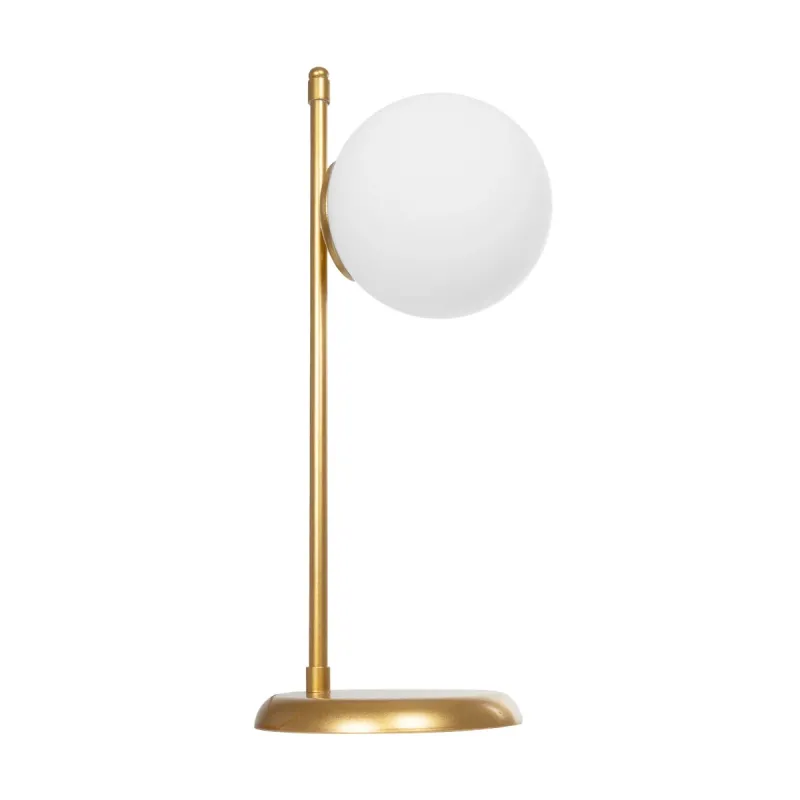 GLOBOSTAR® GLOBUS 203-0182 Μοντέρνο Επιτραπέζιο Φωτιστικό Πορτατίφ με Ντουί 1 x E27 AC 220-240V IP20 - Χρυσό & Λευκό - Μ21 x Π17 x Υ45cm