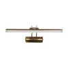 GLOBOSTAR® REFINE 203-0186 Μοντέρνο Φωτιστικό Τοίχου - Απλίκα Καθρέπτη Μπάνιου LED 7W 640lm 120° AC 220-240V IP44 Θερμό Λευκό 2700K - Lumileds SMD Chip - Μπρούτζινο - Μ35 x Π21 x Υ12cm - 2 Χρόνια Εγγύηση