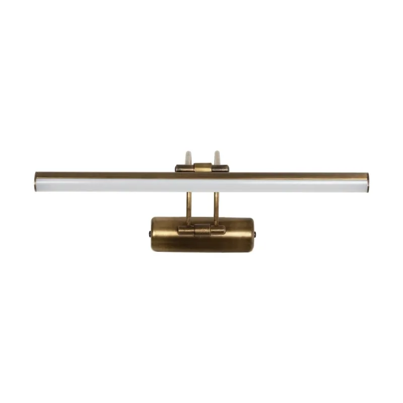 GLOBOSTAR® REFINE 203-0186 Μοντέρνο Φωτιστικό Τοίχου - Απλίκα Καθρέπτη Μπάνιου LED 7W 640lm 120° AC 220-240V IP44 Θερμό Λευκό 2700K - Lumileds SMD Chip - Μπρούτζινο - Μ35 x Π21 x Υ12cm - 2 Χρόνια Εγγύηση