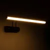 GLOBOSTAR® REFINE 203-0188 Μοντέρνο Φωτιστικό Τοίχου - Απλίκα Καθρέπτη Μπάνιου LED 7W 640lm 120° AC 220-240V IP44 Θερμό Λευκό 2700K - Lumileds SMD Chip - Μαύρο Ματ - Μ35 x Π21 x Υ12cm - 2 Χρόνια Εγγύηση
