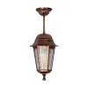 GLOBOSTAR® VITRO 203-0194 Vintage Φωτιστικό Οροφής με Ντουί 1 x E27 AC 220-240V IP44 - Χάλκινο - Μ17 x Π17 x Υ28cm
