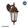 GLOBOSTAR® VITRO 203-0196 Vintage Φωτιστικό Τοίχου - Απλίκα με Ντουί 1 x E27 AC 220-240V IP44 - Χάλκινο - Μ17 x Π20 x Υ36cm