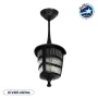GLOBOSTAR® ZARDIN 203-0204 Vintage Φωτιστικό Οροφής με Ντουί 1 x E27 AC 220-240V IP44 - Μαύρο - Μ17 x Π17 x Υ42cm