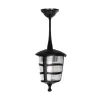 GLOBOSTAR® ZARDIN 203-0204 Vintage Φωτιστικό Οροφής με Ντουί 1 x E27 AC 220-240V IP44 - Μαύρο - Μ17 x Π17 x Υ42cm