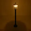 GloboStar® ZARDIN 203-0207 Vintage Επιδαπέδιο Φωτιστικό Κολωνάκι Κήπου Μονόφωτο 1 x E27 IP44 Μαύρο & Διάφανο Πλαστικό - Μ17 x Π17 x Υ92cm