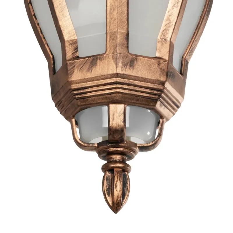 GLOBOSTAR® VERDI 203-0234 Vintage Φωτιστικό Οροφής με Ντουί 1 x E27 AC 220-240V IP44 - Χάλκινο - Μ18 x Π18 x Υ33cm