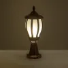 GloboStar® VERDI 203-0235 Vintage Επιδαπέδιο Φωτιστικό Φαναράκι Μονόφωτο 1 x E27 IP44 Χάλκινο & Διάφανο Πλαστικό - Μ18 x Π18 x Υ46cm