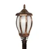 GloboStar® VERDI 203-0236 Vintage Επιδαπέδιο Φωτιστικό Κολωνάκι Κήπου Μονόφωτο 1 x E27 IP44 Χάλκινο & Διάφανο Πλαστικό - Μ17 x Π17 x Υ104cm
