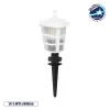 GloboStar® ZARDIN 203-0241 Vintage Καρφωτό Φωτιστικό Φαναράκι Μονόφωτο 1 x E27 IP44 Λευκό & Διάφανο Πλαστικό - Μ17 x Π17 x Υ50cm