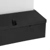 GloboStar® CUBIX 203-0245 Μοντέρνο Επιδαπέδιο Φωτιστικό Μονόφωτο 1 x E27 IP44 Μαύρο Πλαστικό - Μ22.5 x Π22.5 x Υ25cm