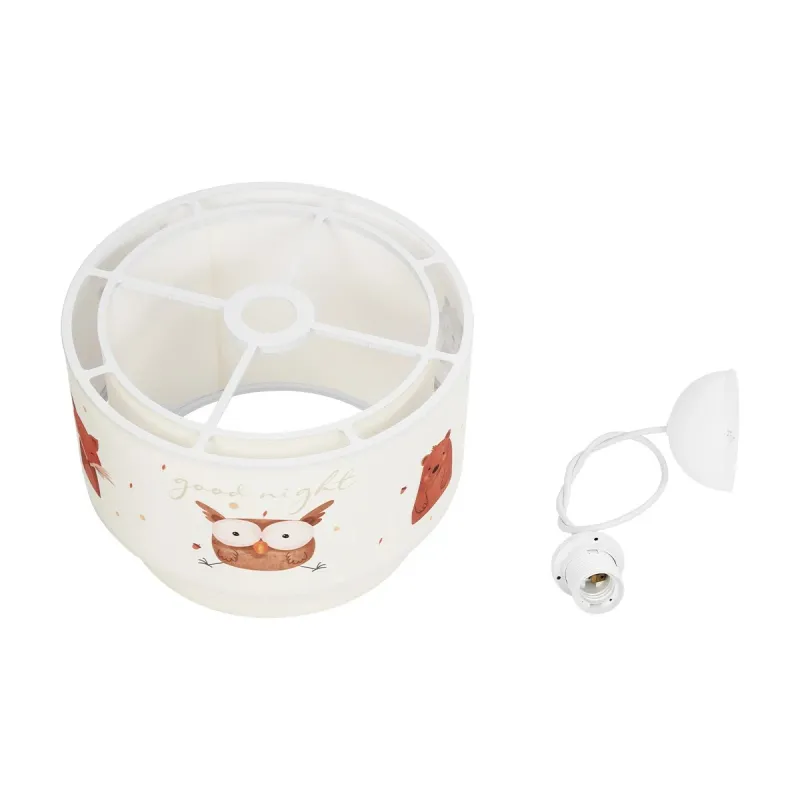 GLOBOSTAR® OWL 204-0001 Παιδικό Κρεμαστό Φωτιστικό Οροφής με Ντουί 1 x E27 AC 220-240V IP20 - Πολύχρωμο - Μ30 x Π30 x Υ24cm