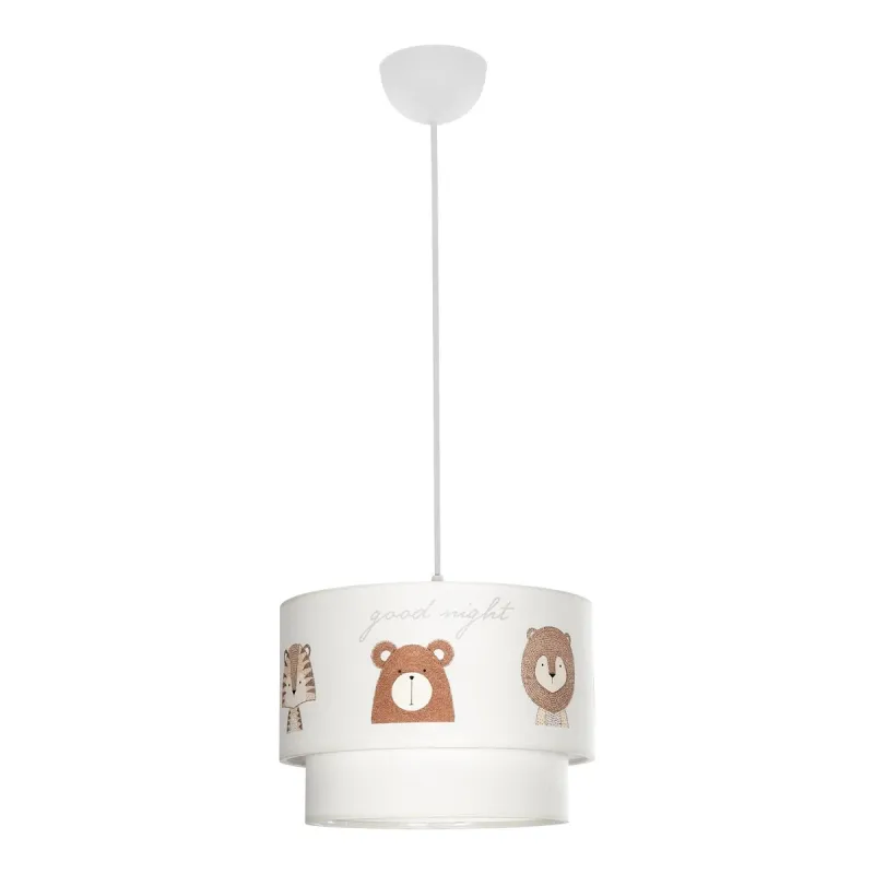 GLOBOSTAR® BEAR 204-0003 Παιδικό Κρεμαστό Φωτιστικό Οροφής με Ντουί 1 x E27 AC 220-240V IP20 - Πολύχρωμο - Μ30 x Π30 x Υ24cm