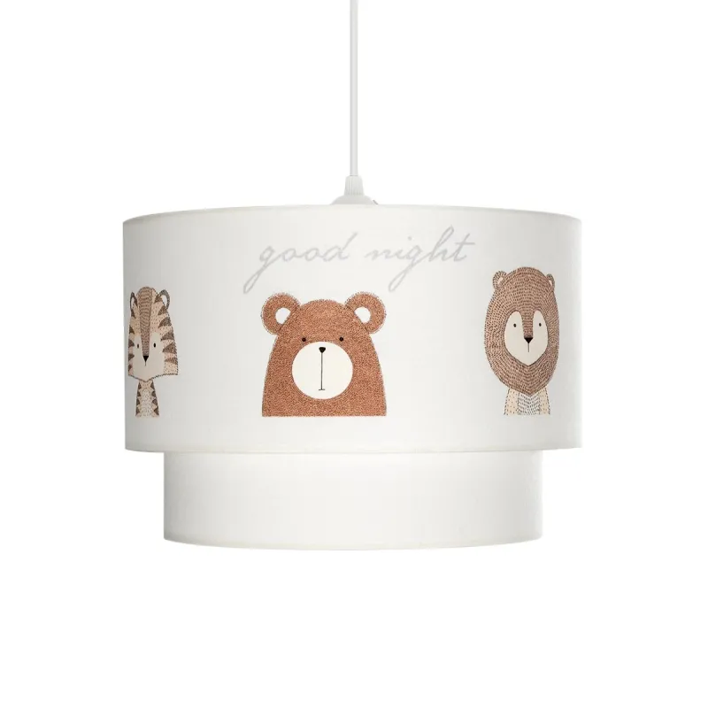 GLOBOSTAR® BEAR 204-0003 Παιδικό Κρεμαστό Φωτιστικό Οροφής με Ντουί 1 x E27 AC 220-240V IP20 - Πολύχρωμο - Μ30 x Π30 x Υ24cm