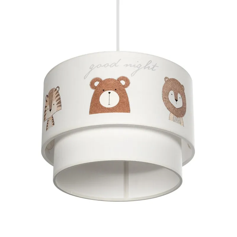 GLOBOSTAR® BEAR 204-0003 Παιδικό Κρεμαστό Φωτιστικό Οροφής με Ντουί 1 x E27 AC 220-240V IP20 - Πολύχρωμο - Μ30 x Π30 x Υ24cm
