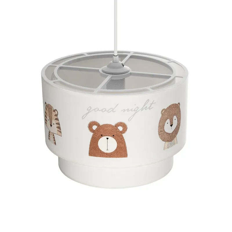 GLOBOSTAR® BEAR 204-0003 Παιδικό Κρεμαστό Φωτιστικό Οροφής με Ντουί 1 x E27 AC 220-240V IP20 - Πολύχρωμο - Μ30 x Π30 x Υ24cm