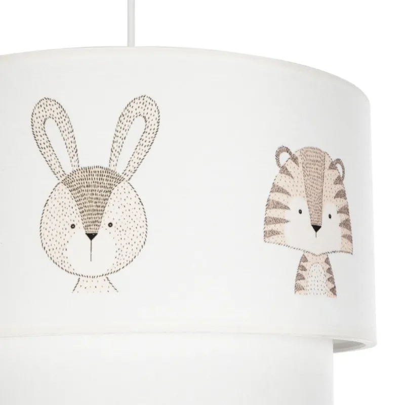 GLOBOSTAR® BEAR 204-0003 Παιδικό Κρεμαστό Φωτιστικό Οροφής με Ντουί 1 x E27 AC 220-240V IP20 - Πολύχρωμο - Μ30 x Π30 x Υ24cm