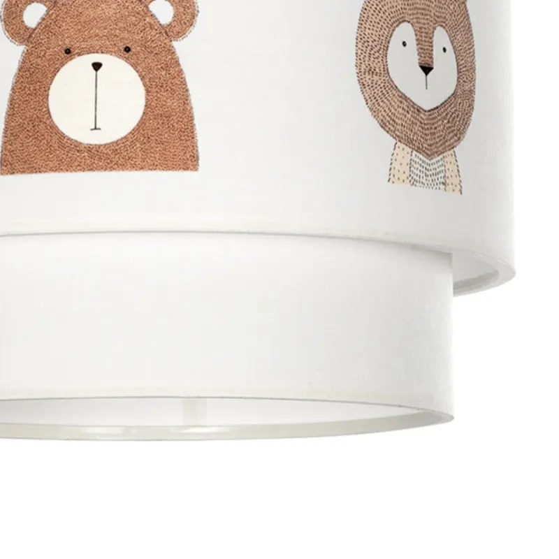 GLOBOSTAR® BEAR 204-0003 Παιδικό Κρεμαστό Φωτιστικό Οροφής με Ντουί 1 x E27 AC 220-240V IP20 - Πολύχρωμο - Μ30 x Π30 x Υ24cm