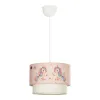 GLOBOSTAR® PONY 204-0016 Παιδικό Κρεμαστό Φωτιστικό Οροφής με Ντουί 1 x E27 AC 220-240V IP20 - Ροζ - Μ30 x Π30 x Υ24cm