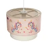GLOBOSTAR® PONY 204-0016 Παιδικό Κρεμαστό Φωτιστικό Οροφής με Ντουί 1 x E27 AC 220-240V IP20 - Ροζ - Μ30 x Π30 x Υ24cm